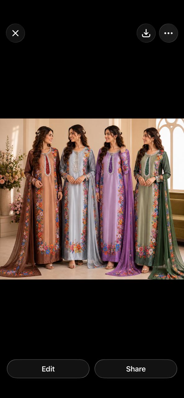 Three Piece Silk Fabric
