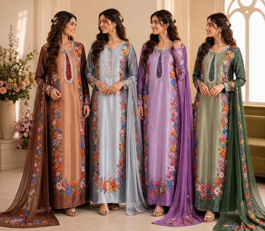 Three Piece Silk Fabric